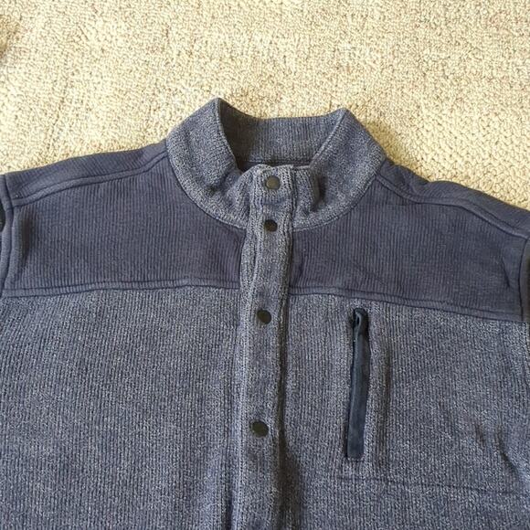 Johnston & Murphy Men's Brushed Full Snap Navy Jacket Large - Picture 6 of 9